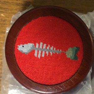 Bonefish Needlepoint Coaster (set of 4)